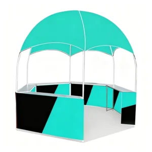 3X3m Outdoor Kiosk Booth Tent with Dome Countertop for Food Sales Events, Advertising and Branding
