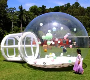 3m 4m 5m 6m Plus 2m Fan Pump Glamping Party Tent with Balloons Inflatable Bubble House