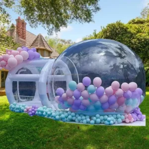 3m 4m 5m 6m Transparent Inflatable Dome Tent with Channel Blower