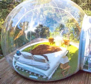 3m/4m Clear LED Inflatable Bubble Dome Tent for Camping