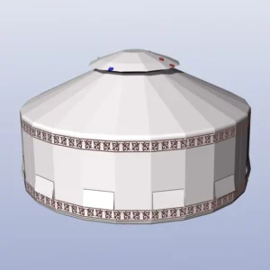 3m Diameter Yurt Tent Double Layer Four Season Waterproof Windproof PVC Cover for Camping Outdoor Glamping