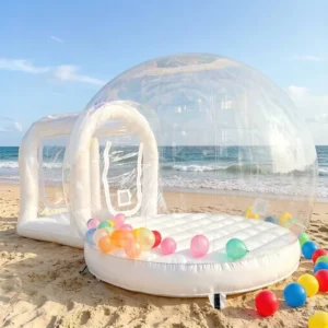 3m Inflatable Bubble Dome Tent Balloon Bounce House with PVC Base, Children’s Jumping Castle Includes Blower