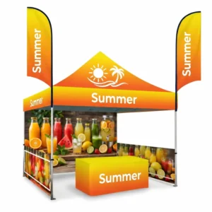 3m x 3m Foldable Waterproof Aluminum Frame Double Marquee Trade Show Tent