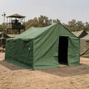 3mX4m Outdoor Family Camping Tent Heavy Duty Waterproof Canvas Glamping Safari Wall Tent Breathable Mesh Windows Single Quick