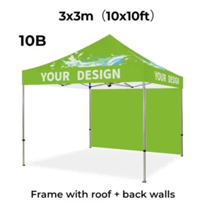 3mx3m 40mm Hexagon Aluminum Frame 600D Oxford PU Canopy Tent, Custom Printed 10×10 Advertising Trade Show Tent