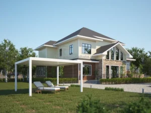 3×3 3×4 Outdoor Aluminium Motorized Bioclimatic Pergola with Waterproof Adjustable Louvered Roof
