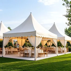 3×3 4×4 5×5 Festival Temporary Outdoor Booth Cater Stalls PVC Trade Show Tent Pinnacle Pagoda Tent for Event