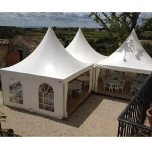 3×3 5×5 Garden Party Wedding Pagoda Floor Tent, Waterproof PVC Awning, Outdoor Trade Show Canopy