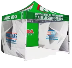 3×3 Aluminum Double Layer Canopy Tent Custom Logo Waterproof Durable Eco Friendly Outdoor Automatic All Seasons Trade Show