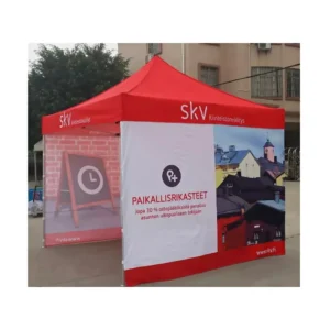 3×3 Custom Industrial 10×10 40mm Hexagon Aluminum Frame 600D Heavy Duty Portable Canopy Trade Show Tent With Walls With Logo