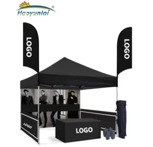 3×3 Custom Print Pop-up Gazebo Canopy Folding Tent with Flag