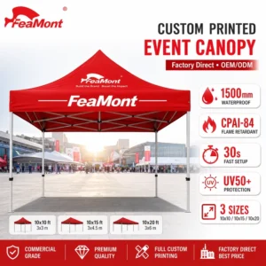 3×3 Folding Canopy Tent Waterproof Pop-Up Gazebo for Trade Show Event Market Stall Commercial OEM Manufacturer