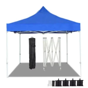 3×3 Outdoor Folding Canopy Steel Frame Waterproof Sun-Resistant Commercial Camping Trade Shows Weddings Portable Heavy-Duty