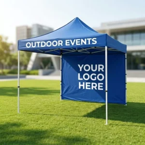3×3 Waterproof Pop up Gazebo with Side Wall Marquee Garden Party Canopy with Awing Outdoor Gazebo Tent