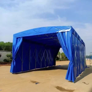 3×3 m Waterproof Canvas Trade Show Pop-Up Gazebo Tent, 8-Person Steel Frame for Camping