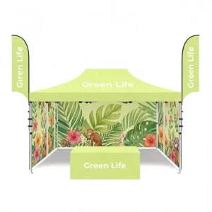 3x3M Heavy-Duty Frame Trade Show Tent with Customized Logo, Foldable Outdoor Canopy