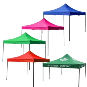 3x3m 10x10ft Heavy Duty Steel Frame Windproof Movable Pop-Up Gazebo Tent for Outdoor Camping & Trade Shows