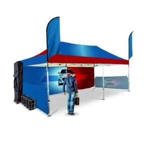 3x3m Aluminum Folding Gazebo with Custom Logo Printing, Fire Retardant