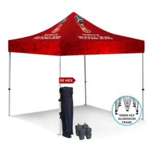 3x3m Aluminum Pop-Up Canopy Tent with Rolling Bag and 50mm Frame