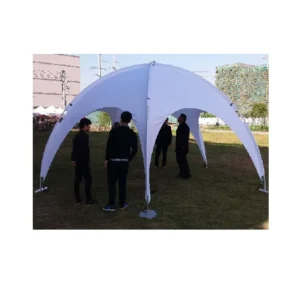 3x3m Custom Single-Peak Spider Dome Tent, Waterproof UV Protection Fire Retardant Pop-Up Arch Tent for Weeding
