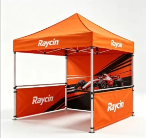 3x3m Event Tent, 40mm Aluminum Frame, 17kg, Waterproof Printed Pop-Up Advertising Canopy Tent