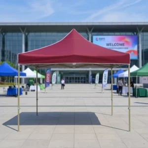 3x3m Hexagonal Supreme Outdoor Canopy Bean Paste Green Frame Drainage Steel Wire Windproof Camping Tent Shelter