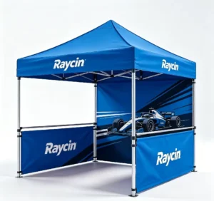 3x3m Outdoor Event Tent, 40mm Aluminum Frame, 17kg, Waterproof Printed Pop-Up Canopy Tent