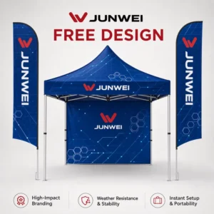 3x3m Polyester Oxford Fabric Folding Waterproof Pop-Up Canopy Tent Custom Logo Printed for Fair Booths