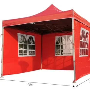 3x3m Pop-up Canopy Tent Waterproof Anti-UV Heavy Duty Folding Gazebo for Exhibition Outdoor Use White