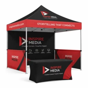 3x3m Portable Canopy Tent with Flag Display for Events