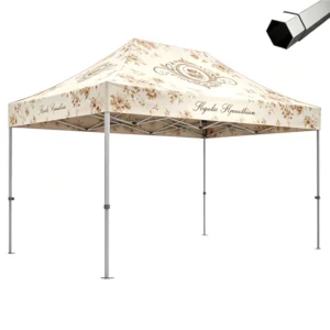 3x3m Waterproof Hexagon Roof Tent Double-Layer Folding Outdoor UV Protection 600D Oxford Fabric