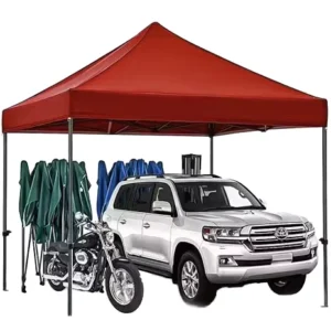 3x3m Windproof Pop-Up Advertising Tent with White Glue-Coated Oxford Waterproof Roof Cover