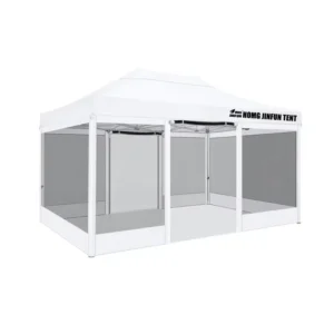 3×4.5m Grade Pop Up Tent 4 Sides Waterproof Canopy Mosquito Netting Heavy Duty Foldable Gazebo Adjustable Legs Quick Assembly