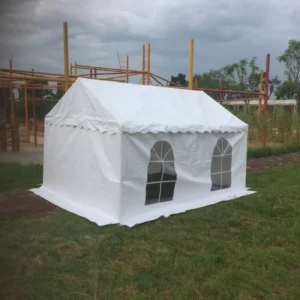 3x4m Heavy-Duty PVC Tarpaulin Shelter Tent with Galvanized Steel Frame, Waterproof Outdoor Storage Canopy
