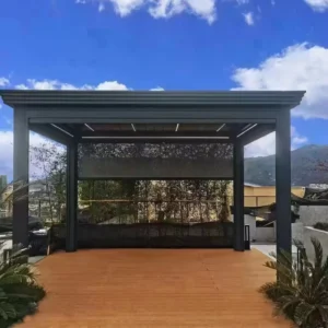 3x4m Motorized Louvered Roof Aluminum Pergola Waterproof Outdoor Garden Patio Gazebo 10x13ft Canopy