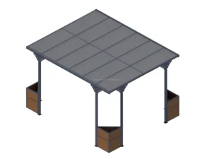 3x6M Aluminum Louvre Roof Bioclimatic Pergola All-Season Sun Wind Rain Regulation
