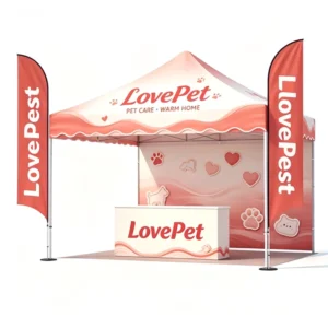 3x6M Heavy Duty Aluminum Alloy Canopy Tent Fiberglass Poles Waterproof Polyester Easy Installation Digital Printed