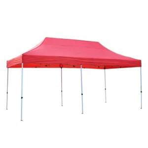3x6M Waterproof Show Party Gazebo Beer Tent UV Protection Garden Outdoor Instant Pop-Up Folding Canopy with Red Sidewall