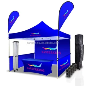 3x6m Folding Waterproof UV Resistant Advertising Tent with Back Wall Large Outdoor Event Canopy Custom Logo Print