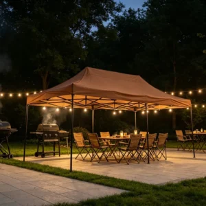 3x6m Vendor Booth Canopy Tent with Glossy Black Frame, Heavy-Duty Waterproof Pop-Up