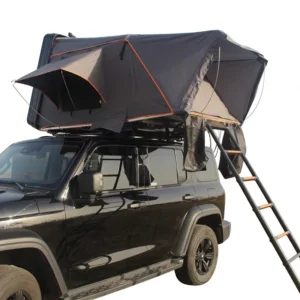 4-Person Aluminum Hard Shell Car Roof Tent Accessory Compartment with 4cm High-Density Foam Mattress