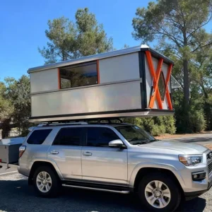 4 Person Aluminum Manual Setup Hard Shell Car Roof Top Tent Rooftop Tent Canvas Outdoor Camping Camper Truck Small Trailer