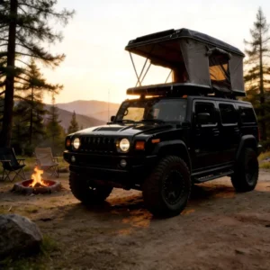 4-Person Aluminum Rooftop Tent with Large Window, Waterproof, for 4×4 Off-Road Vehicle Camping