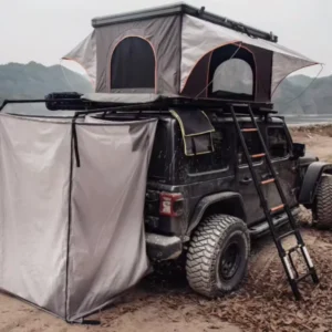 4-Person Foldable Camping Outdoor Car Tent Square Rectangular Aluminum Rooftop Tent