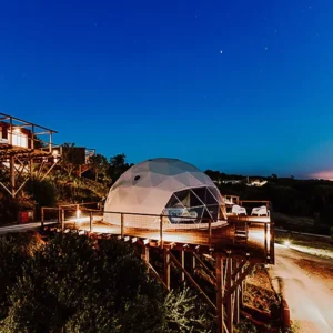 4 Person Four Season Glamping Dome Tent Kitchen Modular Igloo Design Modern Luxury Resort Tent Featuring PVC Waterproofing