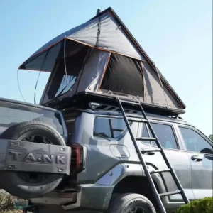 4 Person Four Season Waterproof Aluminum Car Tent with Roof Top One Bedroom & Living Room 24 Month Warranty for Car Side Camping