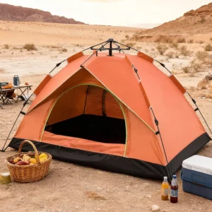 4 Person Hydraulic System Popup Instant Hiking Tent Automatic Portable Outdoor Waterproof UV Protection Family Camping Dome Tent