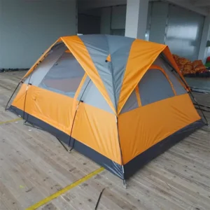 4-Person Outdoor Camping Waterproof Multi-Room Straight-Wall Family Dome Cabin Tent