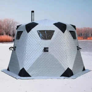 4-Person Sauna Tent Insulated Portable Quick Set-Up Outdoor Camping Tent for Ice Fishing