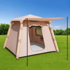 4-Post Outdoor Air Blown Tent Waterproof Inflatable House for 3-4 Adults Camping Tent for Families